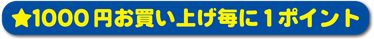 1000円お買い物毎に1ポイント